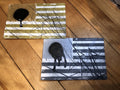 SABER — Silver & Gold Mini Flags, Matching Set (10/20 & 20/20)